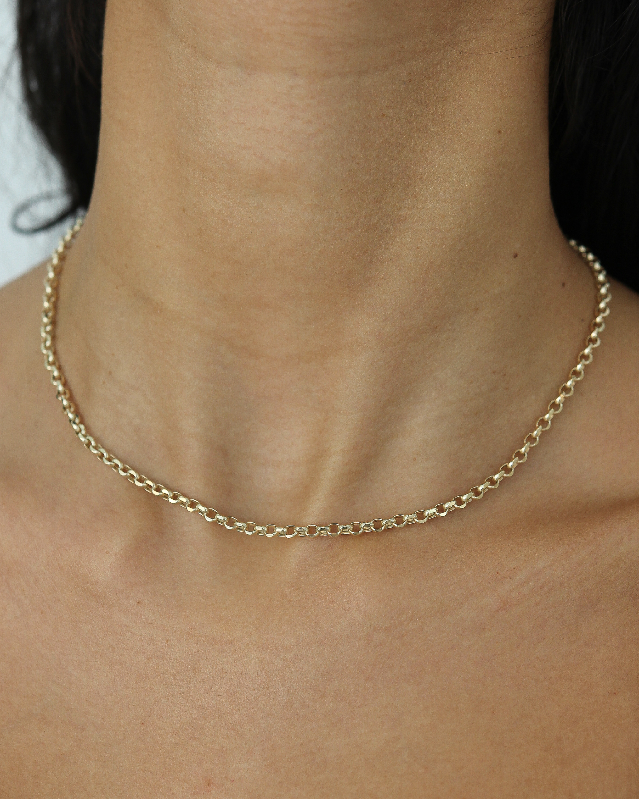 Rolo Chain Gold Necklace | in 10K Yellow Gold