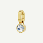 Round Bezel Diamond Pendant | 1CT in 14K Gold
