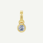 Round Bezel Diamond Pendant | 1CT in 14K Gold