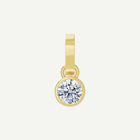 Round Bezel Diamond Pendant | 1CT in 14K Gold