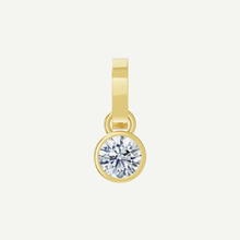 Round Bezel Diamond Pendant | 1CT in 14K Gold
