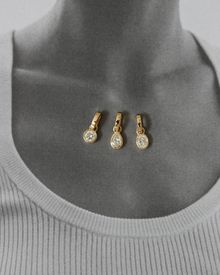 Round Bezel Diamond Pendant | 1CT in 14K Gold