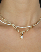 Round Bezel Diamond Pendant | 1CT in 14K Gold