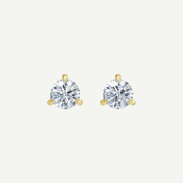 Round Diamond Martini Studs | 1 - 4CT in 14K Gold