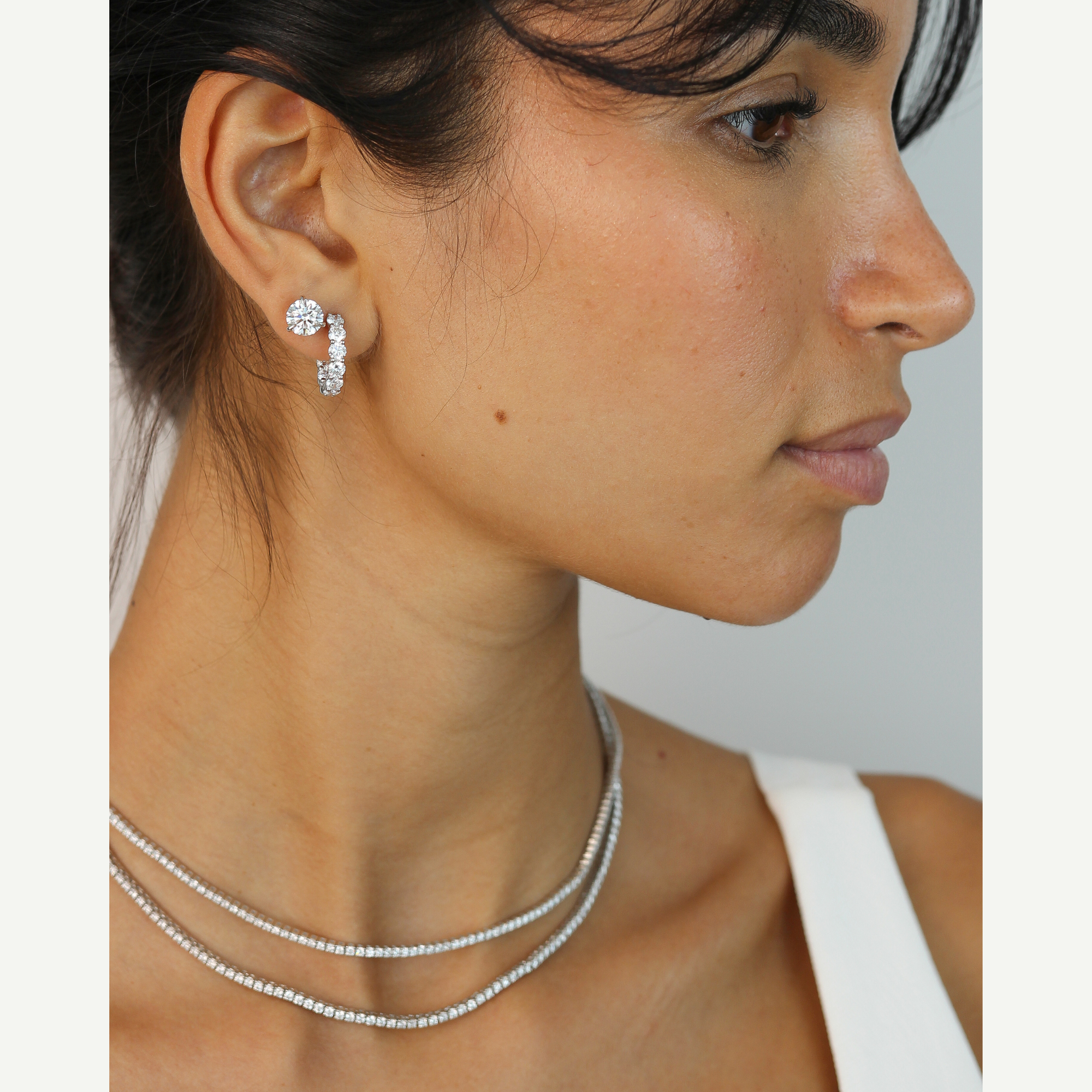 Round Diamond Martini Studs | 1 - 4CT in 14K Gold