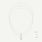 Round Diamond Solitaire Necklace | 0.75 - 1.5CT in 14K Gold