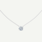 Round Diamond Solitaire Necklace | 0.75 - 1.5CT in 14K Gold
