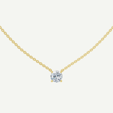 Round Diamond Solitaire Necklace | 0.75 - 1.5CT in 14K Gold
