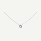 Round Diamond Solitaire Necklace | 0.75 - 1.5CT in 14K Gold