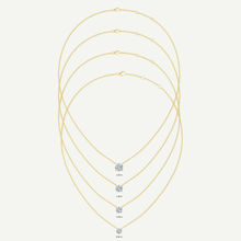 Round Diamond Solitaire Necklace in Gold | 0.5–1.5CT