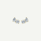 Round and Pear Diamond Duo Stud Earrings | 1.8CT Total | VIVIE