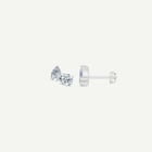 Round and Pear Diamond Duo Stud Earrings | 1.8CT Total | VIVIE