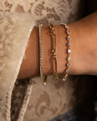 Gold Mixed Link Paperclip Bracelet