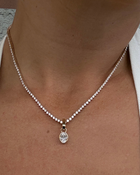 1CT Oval Bezel Diamond Pendant | VIVIE