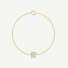 Baby Personalised Gold and Diamond Initial Bracelet