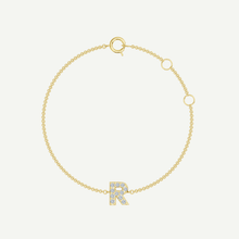 Baby Personalised Gold and Diamond Initial Bracelet