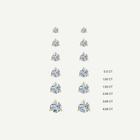 Round Diamond Martini Studs | 0.5 - 4CT in 14K Gold