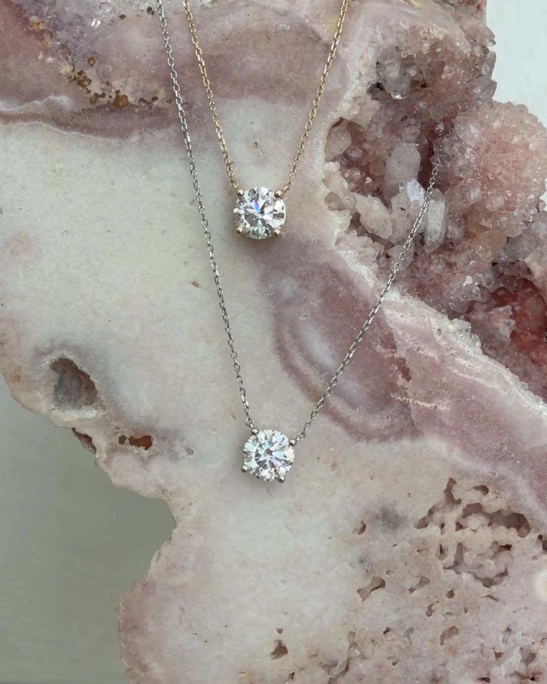 Round Diamond Solitaire Necklace | 0.5–1.5CT | VIVIE