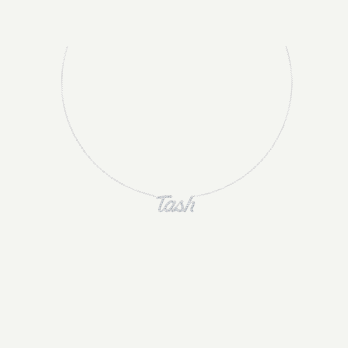 Diamond Name Necklace | Personalised Script | VIVIE