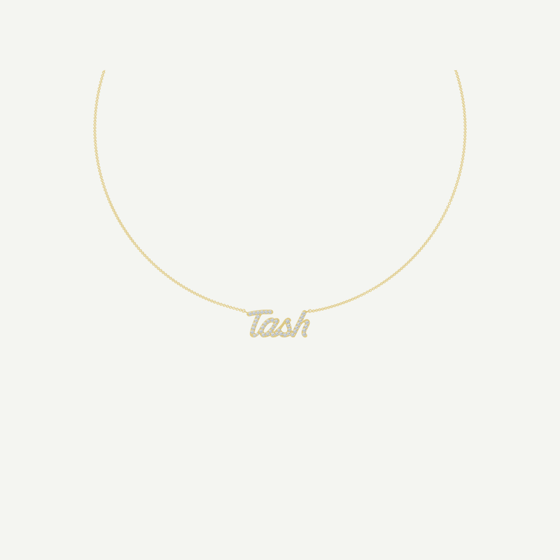 Diamond Name Necklace | Personalised Script | VIVIE