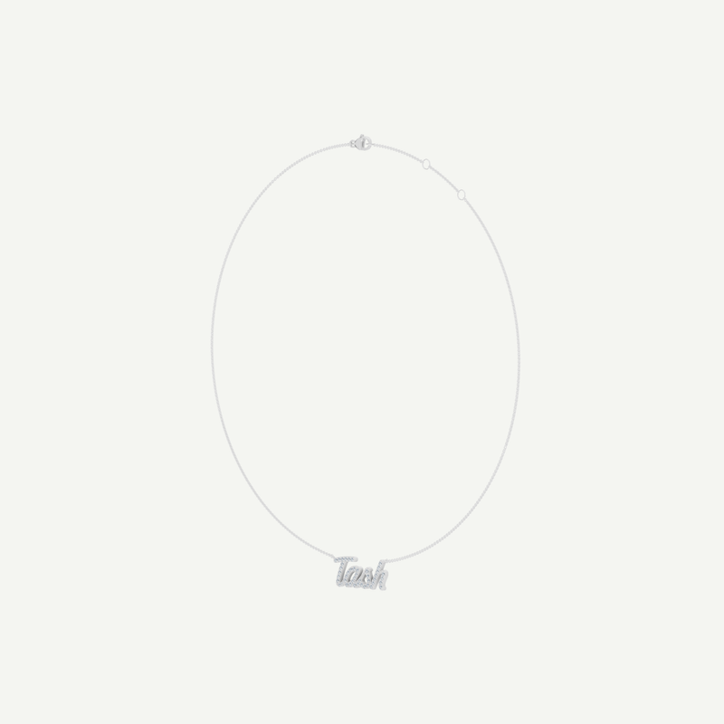 Diamond Name Necklace | Personalised Script | VIVIE