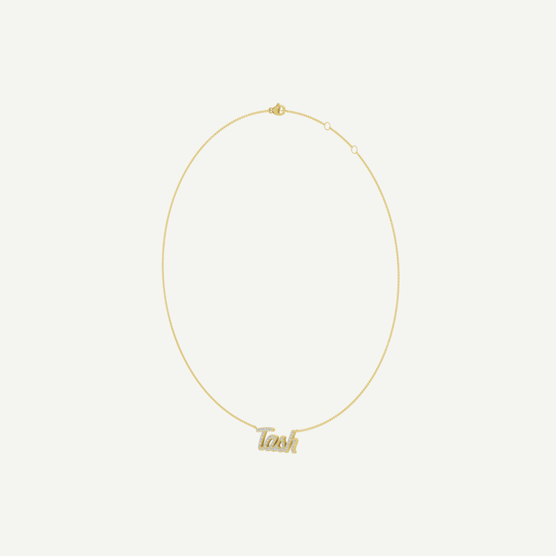 Diamond Name Necklace | Personalised Script | VIVIE